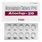 Atorlip-20 アトールリップ、ジェネリックリピトール、アトルバスタチン20mg